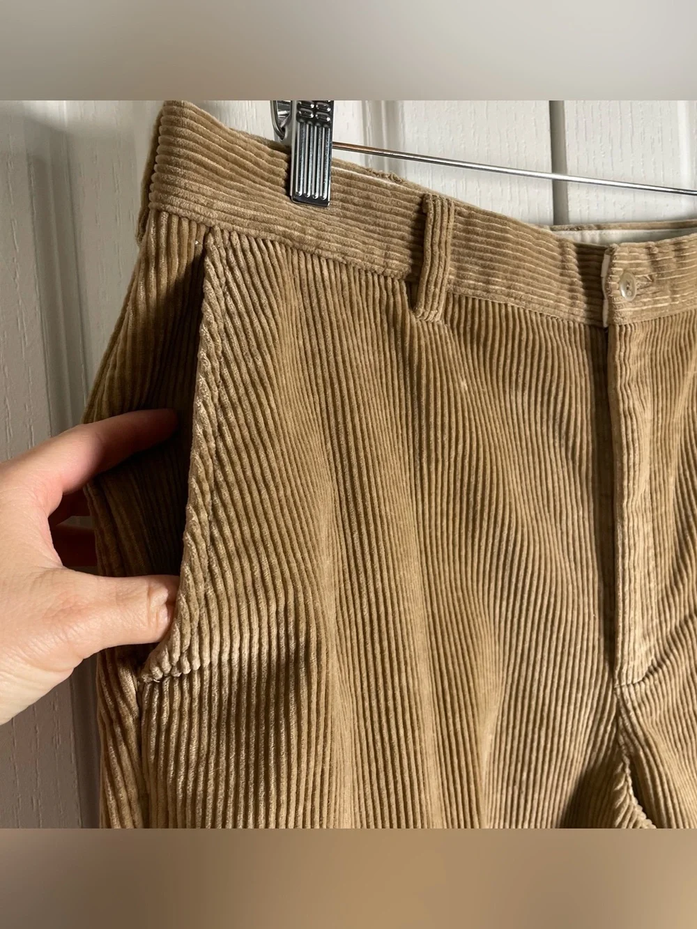 Savane Corduroy Pants Men’s 34x32 Brown Pecan Straight Relaxed Casual Preppy